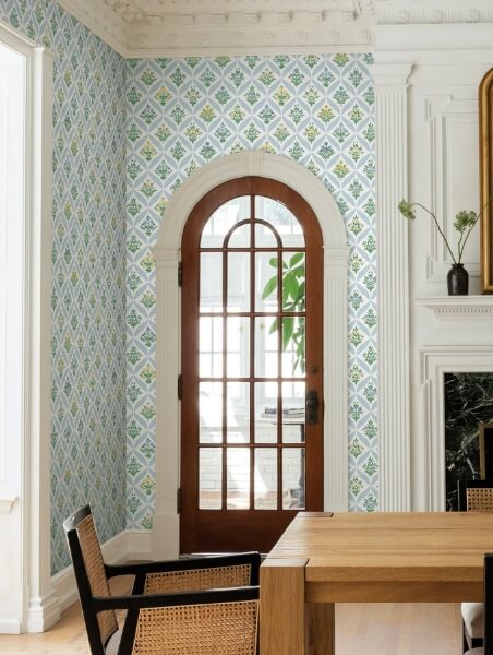Estee Garden Blue Wallpaper