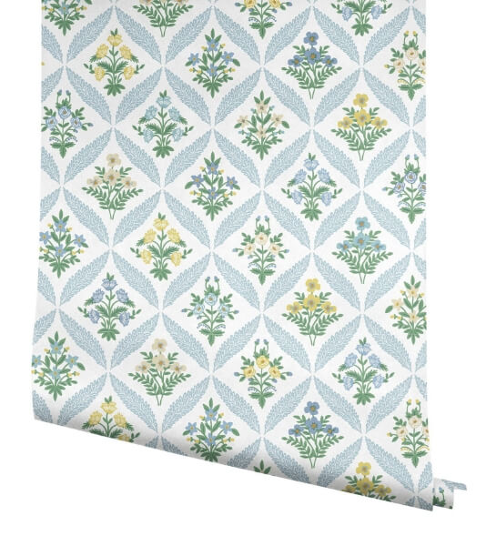Estee Garden Blue Wallpaper