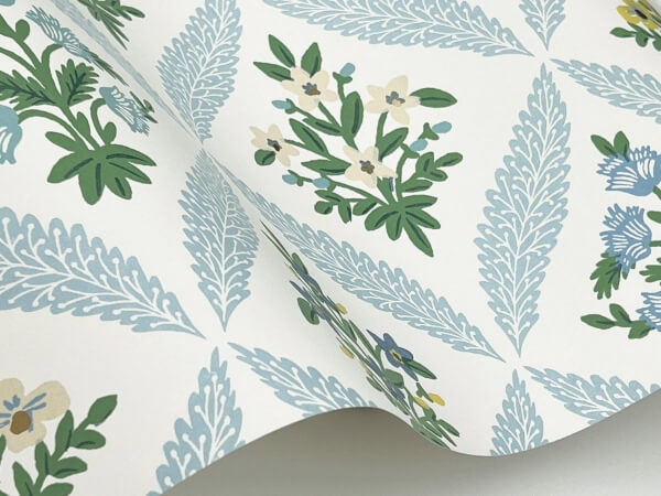 Estee Garden Blue Wallpaper