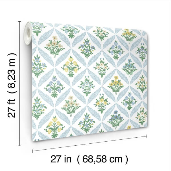 Estee Garden Blue Wallpaper