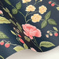 Roses Navy Wallpaper