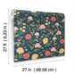 Roses Navy Wallpaper