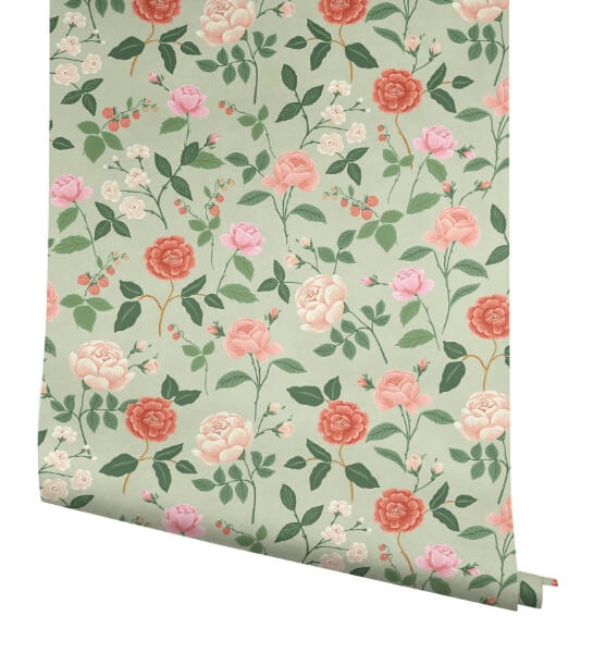 Roses Mint Wallpaper