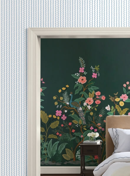 Rickrack Blue Wallpaper