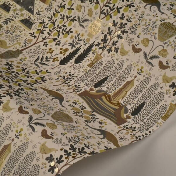 Camont Linen & Gold Wallpaper