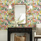 Garden Party Coral & Orange Wallpaper