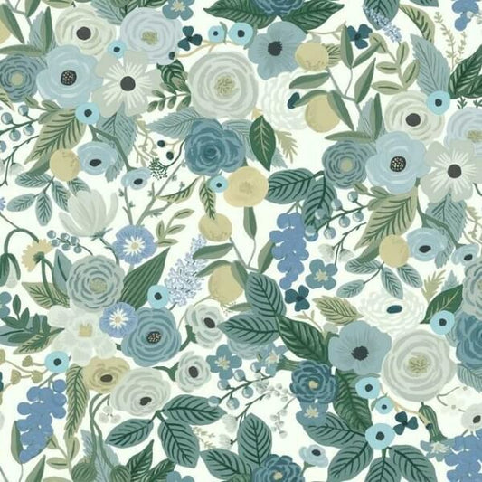 Garden Party Blue Wallpaper