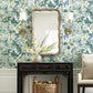 Garden Party Blue Wallpaper