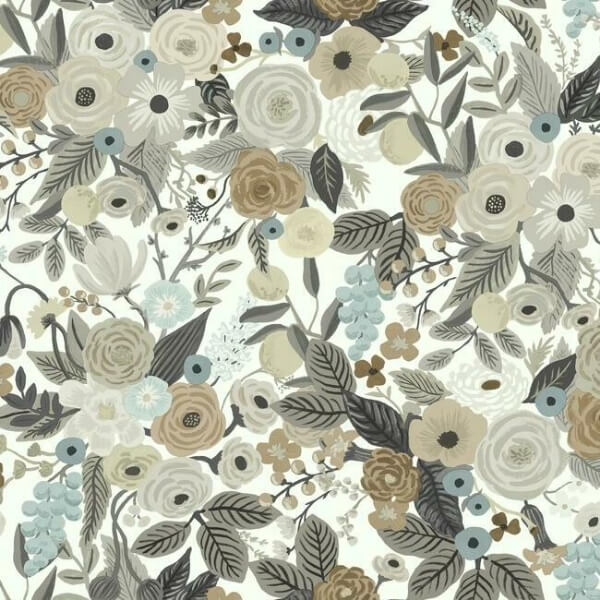 Garden Party Brown & Beige Wallpaper