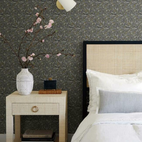 Tapestry Black & Beige Wallpaper