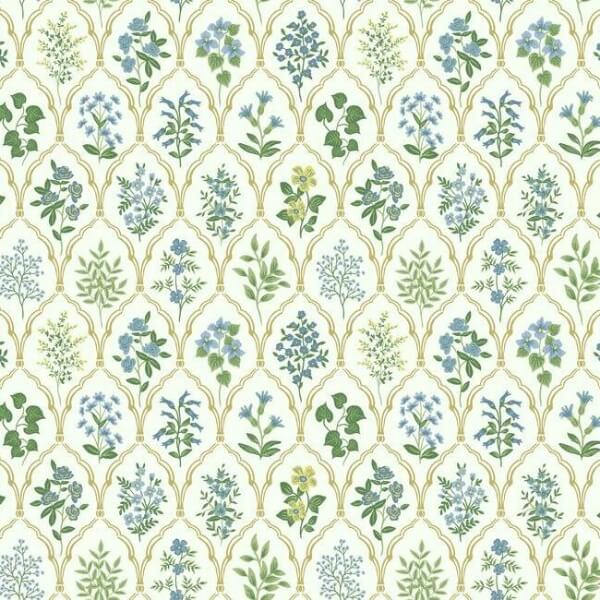 Hawthorne Blue & Green Wallpaper