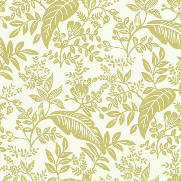 Canopy Gold & White Wallpaper
