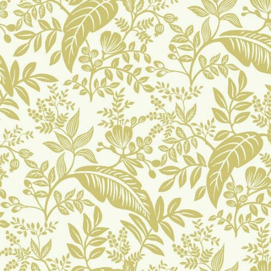 Canopy Gold & White Wallpaper