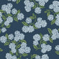 Hydrangea Navy Wallpaper