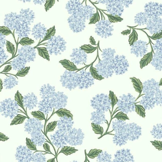 Hydrangea Blue & White Wallpaper