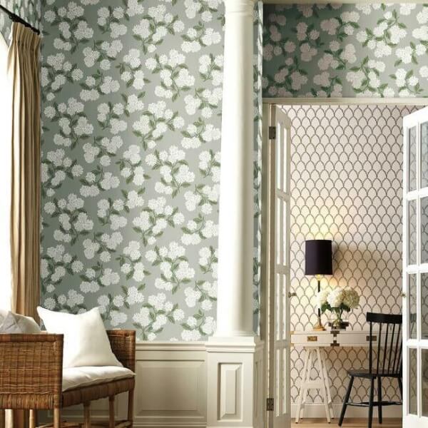 Hydrangea Grey Wallpaper
