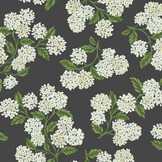 Hydrangea Black & White Wallpaper