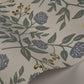Peonies Periwinkle & Sage Wallpaper