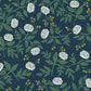 Peonies Navy Wallpaper
