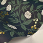 Peonies Navy Wallpaper
