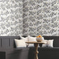 Peonies White & Black Wallpaper