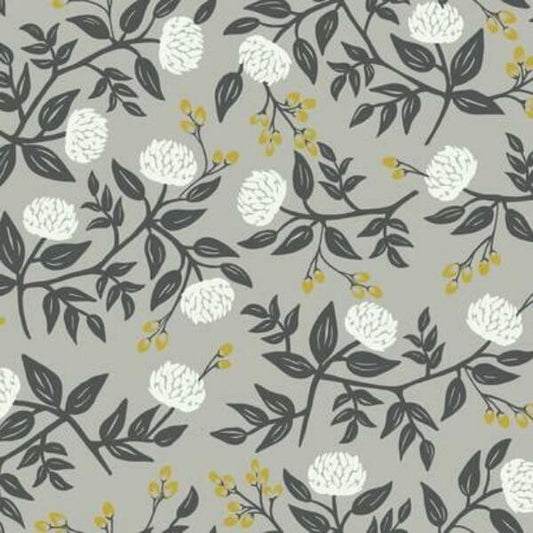 Peonies Grey Wallpaper