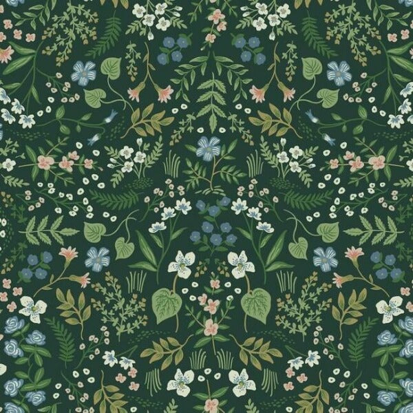 Wildwood Hunter Green Wallpaper