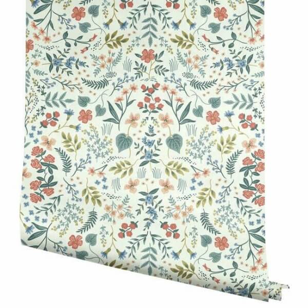 Wildwood Beige & Coral Wallpaper