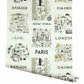 City Maps Grey & Gold Wallpaper