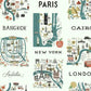 City Maps Blue & Red Wallpaper