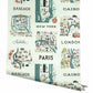 City Maps Blue & Red Wallpaper
