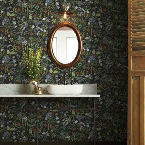 Juniper Forest Black Wallpaper