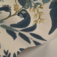 Peacock Blue & White Wallpaper