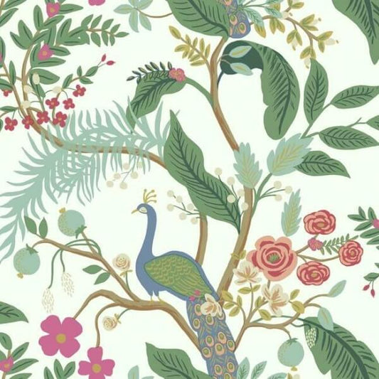 Peacock Periwinkle Wallpaper