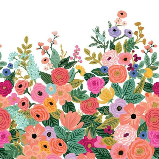 Garden Party Bright Pink Wall Mural