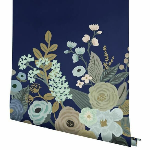 Garden Party Navy Wall Mural