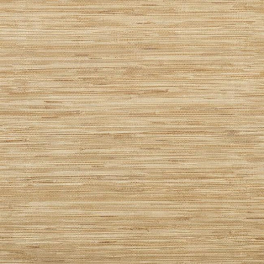 Lustrous Grasscloth Yellow Wallpaper