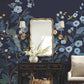 Peacock Navy Wall Mural