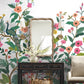 Peacock White Wall Mural
