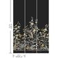 Peacock Black Wall Mural