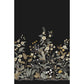 Peacock Black Wall Mural