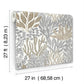 Coral Leaves Taupe & Black Wallpaper