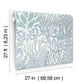 Coral Leaves Blue & Aqua Wallpaper