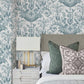 Avian Fountain Toile Jade Wallpaper