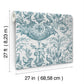 Avian Fountain Toile Jade Wallpaper