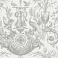 Avian Fountain Toile Grey Wallpaper