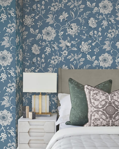 Sutton Blue Wallpaper