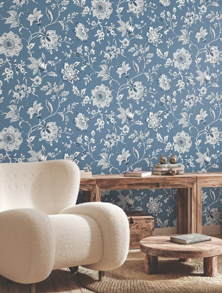 Sutton Blue Wallpaper