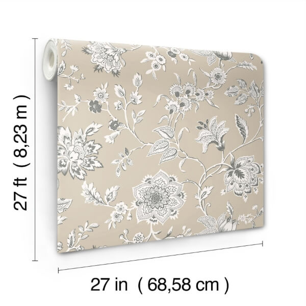 Sutton Taupe Wallpaper