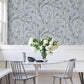 Bambou Toile Sky Blue Wallpaper
